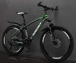 WJSW Mountain Bike WJSW Aluminum Alloy Mountain Bike, 26 Inch Off-road Damping Sports Leisure Outdoor (Color : Dark green, Size : 30 speed)