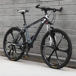 WJSW Mountain Bike WJSW Mens Mountain Bike, 26 Inch Riding Damping City Road Bicycle Adults MTB Sports Leisure (Color : Black ash, Size : 30 speed)