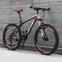 WJSW Mountain Bike WJSW Mountain Bike, 26 Inch Dual Suspension Sports Leisure City Road Bicycle (Color : Black red, Size : 21 speed)