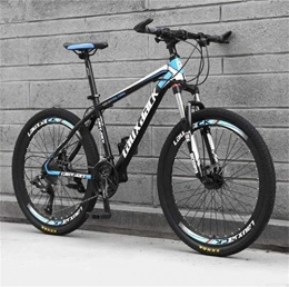 WJSW Mountain Bike WJSW Mountain Bike Steel Frame 26 Inch Double Disc Brake City Road Bicycle For Adults (Color : Black blue, Size : 24 speed)