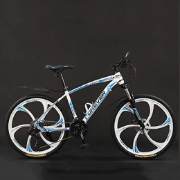 WLWLEO Bike WLWLEO 24 Inch Mountain Bike for Adolescent Adult Dirt Bike Bicycle Lightweight High-Carbon Steel Frame, Dual Disc Brakes, Outdoors Hardtail Mountain Bike, C, 24" 27 speed