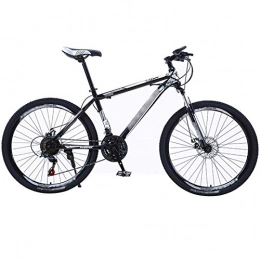 WPW Bike WPW 26-inch Mountain Bike, 21-speed Unisex Off-road Variable Speed Bicycles, Double Disc Brake (Color : Black, Size : 26inches)