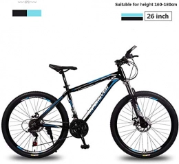 WSJYP Mountain Bike WSJYP 26 Inch Men's Mountain Bikes, High-carbon Steel Hardtail, 21 Speed Spoke weel Mountain Bicycle with Front Suspension Adjustable Seat, 21 speed-Blue