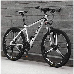 WSJYP Mountain Bike WSJYP 26 Inch Mountain Bike, Variable Speed Carbon Steel 21 / 24 / 27 / 30 Speed Bicycle Full Suspension MTB, Riding Comfortable Durable Bike, 21 speed-A