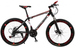 WSJYP Bike WSJYP Adult Mountain Bikes, 26in Carbon Steel Mountain Bike, 21 Speed Bicycle Full Suspension MTB, 21 Speed ​​Gears Dual Disc Brakes Mountain Bicycle, Red