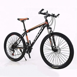 WXXMZY Bike WXXMZY Adult Mountain Bike / mountain Bike 26 Inch Steel Carbon Mountain Off-road Bike High Carbon Steel Full Spring Frame Bicycle (Color : Orange, Size : 24speed)