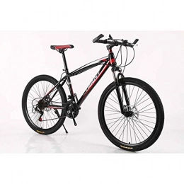 XER Bike XER Hardtail Mountain Bike Frame MTB Bike High-Carbon Steel 21 Speeds 24" Wheel Mountain Bike Disc Brakes, Red