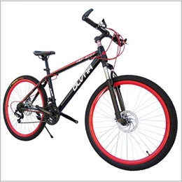 XER Mountain Bike XER Mens' Mountain Bike, 17" inch steel frame, 21 / 24 / 27 / 30 speed fully adjustable rear shock unit front suspension forks, Red, 21 speed