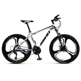 XER Bike XER Mens' Mountain Bike, High-carbon Steel 30 Speed Steel Frame 24 Inches 3-Spoke Wheels, Fully Adjustable Front Suspension Forks, White, 21speed