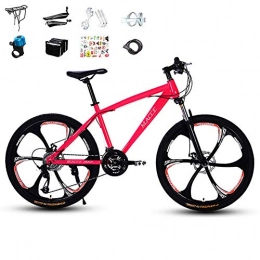 XHCP Bike XHCP 26-inch Mountain Bike, Universal City Bike, Dual Disc Brakes, High Carbon Steel Frame and Thickened Shock-absorbing Front Fork