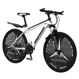XHCP Mountain Bike XHCP Carbon steel Frame MTB Bicycle, 21 Speed Mountain Bike, 3-Spoke 26 Inches Wheels Dual Disc Brake, Men's and Women