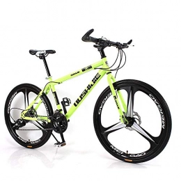 XHCP Mountain Bike XHCP Mountain Bike, One-Wheel Carbon Steel Bike, 26-Inch Male And Female Shock-Absorbing Variable Speed Student Bikes, 21 / 24 / 27 / 30-Speed Couple Mountain Bicycle, MTB, Green, 24 speed