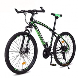 XUE Mountain Bike Xue 24" Mountain Bicycle with Suspension Fork 24-Speed Mountain Bike with Disc Brake, Lightweight Aluminum Frame, Green, 27.5inch