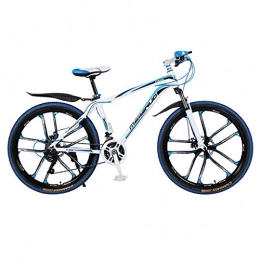 XXXSUNNY Bike XXXSUNNY 26-inch men's mountain bikes, bicycles with disc brakes, aluminum alloy ultra-light and strong frame professional mountain bikes, a variety of forms to choose from, 24 / white~blue, alloy