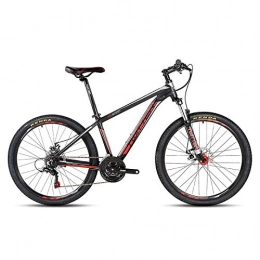XXY Mountain Bike XXY 21 Speed Mountain Bike Double Disc Brakes MTB Bike Student Bicycle 26 inch (Color : Black red, Size : 26x17 Inch)