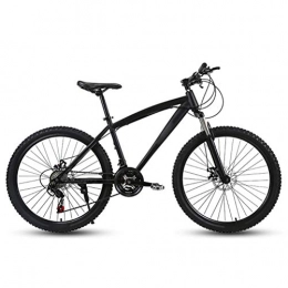 XYZLEO Mountain Bike XYZLEO Mountain Bike 24 Speed Mountain Bikes 24 Inches Fashion High-Carbon Steel Damping Full Suspension Mountain Bikes Stable Performance Double Disc Brake Hybrid Bike Suitable for Youth, Black