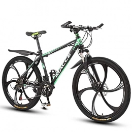 Y DWAYNE Mountain Bike Y DWAYNE Youth / Adult Mountain Bike, Mountain Bike Bicycle Hard Tail, 26 Inches 27-Speed, Multiple Colors, Green