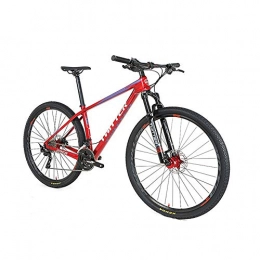 YALIXI Bike YALIXI Mountain bike, adult mountain bike, carbon fiber frame mountain bike adult off road suspension bike 30 speed, 29 * 17 in, red