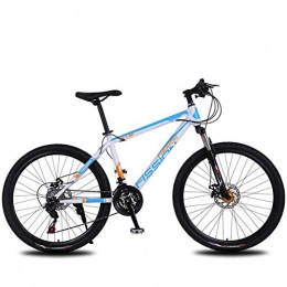 YAMEIJIA Mountain Bike YAMEIJIA Mountain bike riding 24 / 26 inch variable speed shock absorber disc brake / 21-24-27 speed flagship, Whiteblue, 24inch21speed