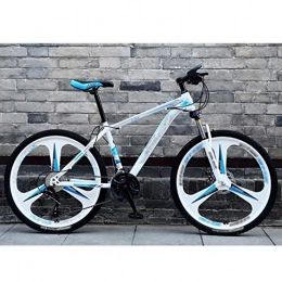 YANGDONG Bike YANGDONG 21-speed Gear Adult Mountain Bike, Mountain Bike High Carbon Steel Full Suspension, High-speed Bike Double Disc Brake Outdoor Mountain Bike (Color : H, Size : 24 inch)