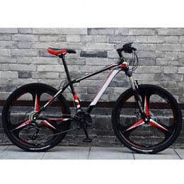 YANGDONG Bike YANGDONG 27-speed Gear Adult Mountain Bike, Mountain Bike High Carbon Steel Full Suspension, High-speed Bike Double Disc Brake Outdoor Mountain Bike (Color : E, Size : 24inch)
