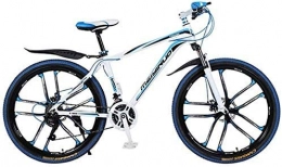 LIXBB Bike YANGHAO- 26-Inch Mountain Bike Dual Suspension Bike ATV Slip Disc Brakes Bicycle Outing Adult Students Travel to School Car, Blue White 01, 24 Speed OUZDZXC-9 ( Color : Blue White 02 , Size : 21 Speed )