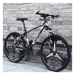 YCHBOS Bike YCHBOS 26 Inch Adult Mountain Bike Mens, 30 Speed Hardtail Mountain Bike with 3 Cutter Wheel, Aluminum Alloy Frame, Lockable Shock-absorbing Front Suspension, Dual Disc BrakesBlack white