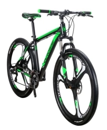 EUROBIKE  YH-X9 Mountain Bike for Mens, 29 Inch Aluminum Frame Mountain bikes, 21 Speed, Dual Disc Brakes, Front Suspension, 29er Mens Bicycle Adults (3-SPOKE GRE)