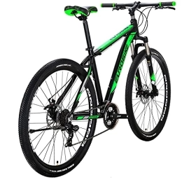 EUROBIKE  YH-X9 Mountain Bike for Mens, 29 Inch Aluminum Frame Mountain bikes, 21 Speed, Dual Disc Brakes, Front Suspension, 29er Mens Bicycle Adults (MULTI-SPOKE GRE)