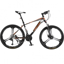 YHRJ Bike YHRJ Adult Bicycle Variable Speed Camping Mountain Bikes, Traveling Road Bikes, MTB High Carbon Steel Frame, 24 / 27spd, 24 / 26 / 27.5 Inch Wheel, Dual Disc Brakes (Color : Black orange-24spd, Size : 27.5inch)