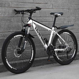 YI KE Mountain Bike YI KE Mountain Bicycle High Carbon Steel Dual Disc Brakes with Adjustable Seat 24 inch Full Suspension MTB