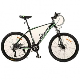 YOUSR Bike YOUSR 26 Inch Wheel Road Bike, Bicycle Dual Disc Brake Dual Suspension Mountain Bike Black Green 24 speed