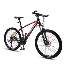 YOUSR Bike YOUSR 26 Inch Wheel Road Bike, Bicycle Dual Disc Brake Dual Suspension Mountain Bike Black Red 30 speed