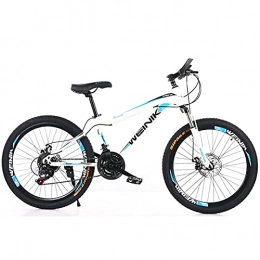 QHG Bike Youth / Adult 21-speed 24inch Broken Wind Spoke Wheels Multifunctional Mountain Bike, Front Suspension Of Mountain Cross-country Bike, Multiple Colors, Anti-slip Resin Pedals, High-carbon Steel Frame, fo