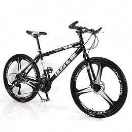 QHG Bike Youth / Adult 27-speed 26 Inch 3 Cutter Wheel One-wheel Mountain Bike Student Multifunctional Mountain Bike, Front Suspension Of Mountain Cross-country Bike, Multiple Colors, Anti-slip Resin Pedals, Hig