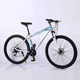 QHG Mountain Bike Youth / Adult 27-speed 29 Inch Broken Wind Spoke Wheels Mountain Bike Student Multifunctional Mountain Bike, Front Suspension Of Mountain Cross-country Bike, Multiple Colors, Anti-slip Resin Pedals, Hig
