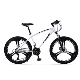 TBNB Bike Youth / Adult Mountain Bike 24 / 26inch, City Commuter Bicycle for Men and Women, 21-30 Speed, Suspension Fork and Disc Brake, Hard Tail Road Bike (White 26inch / 21Speed)