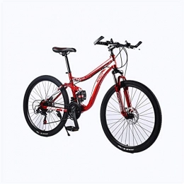 QHG Bike Youth / Adult Variable Speed 24inch Windproof Spoke Wheel Multifunctional Mountain Bike, Male And Female Student Bicycles, Front Suspension Of Mountain Cross-country Bike, Multiple Colors, Anti-slip Resi