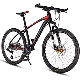 YSNJG 26 Inch 27-Speed Mountain Bikes, Dual Disc Brake Hardtail Mountain Bike, Mens Women Adult All Terrain Mountain Bike (Black/Red)