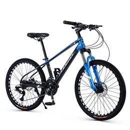 YUEGOO Bike YUEGOO Mountain Bike, Speed Alumialloy Frame, Hard-Tail Mountain Bike with Hydraulic Lock Out Fork and Hidden Cable Design, Dual Disc Brake Bike for Adults / Black Blue / 24Inch 27Speed