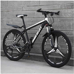 YWHCLH Bike YWHCLH 26-inch Men's Mountain Bike, High Carbon Steel Hard Tail Mountain Bike, Mountain Bike with Adjustable Front Suspension Seat, Road Bike (21 speed, Black)