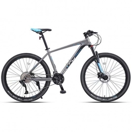 YXFYXF Bike YXFYXF Dual Suspension 33 Speed Aluminum Alloy Mountain Bike, Oil Disc Brake Highway Bicycle, Ultra-light Unisex MTB, 26. (Color : 33-speed Blue, Size : 26 inches)