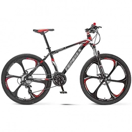 YXFYXF Bike YXFYXF Dual Suspension Full Suspension Mountain Bike, 30-speed Adjustable Mountain Bike, Outdoor Light Road Bike, 24 / 26 Inch Whee. (Color : Red, Size : 24 inches)