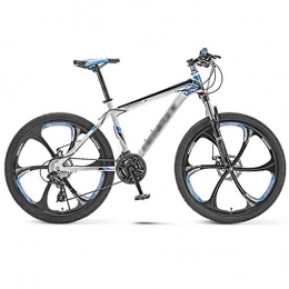 YXFYXF Bike YXFYXF Dual Suspension Full Suspension Mountain Bike, 30-speed Adjustable Mountain Bike, Outdoor Light Road Bike, 24 / 26 Inch Whee. (Color : White, Size : 26 inches)