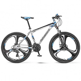 YXFYXF Mountain Bike YXFYXF Dual Suspension Full Suspension Mountain Bike, Off-road Mountain Bikes, 30-speed Adjustable Road Bike, 3 Knife Wh. (Color : White, Size : 24 inches)