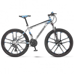YXFYXF Mountain Bike YXFYXF Dual Suspension Off-road Mountain Bike, Bicycle, Light Road Bike, 10 Knife Wheels, 30 Speed, Efficient Shock Abso. (Color : White, Size : 24 inches)