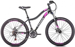 YZPTYD Bike YZPTYD Womens Mountain Bikes, 21-Speed Dual Disc Brake Mountain Trail Bike, Front Suspension Hardtail Mountain Bike, Adult Bicycle, 24 Inches White, Colour:24 Inches White (Color : 26 Inches Black)
