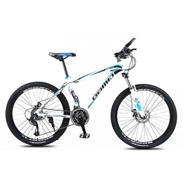 zcyg Bike zcyg 21 Speeds Mountain Bike, 24 / 26 Inch Wheels, With Disc Brake, Light Weight For Men Mens Bikes(Size:24inch, Color:White+Blue)