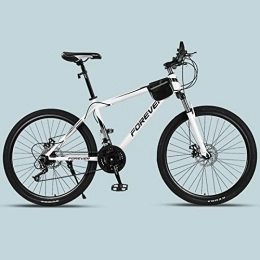 zcyg Mountain Bike zcyg 24 / 26 Inch Bike Adult / Youth 21 Speed Mountain Bike, Dual Disc Brake, High-Carbon Steel Frame, Front Suspension, Mountain Trail Bike, Urban Commuter City B(Size:24inch, Color:White+Black)