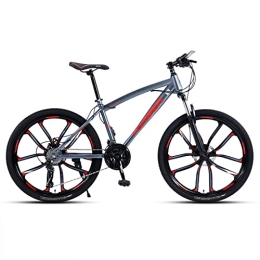 zcyg Bike zcyg 24" / 26" Mountain Bike Lightweight Front Suspension Dual Disc Brakes 21 Speed Bicycle For Men Women(Size:26inch, Color:Gray)